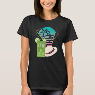 Camiseta Cuba Souvenir Habana City Palm Tree Hispanic Home