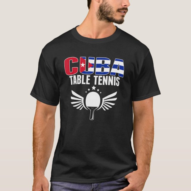 Camiseta Cuba Table Tennis     Cuban Ping Pong Supporter Sp (Anverso)