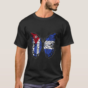 Camiseta Cuba Y Honduras Mezclan Mariposa Media Cubana Mita