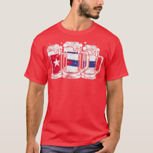 Camiseta Cuba y la alegría de tomar una cerveza
