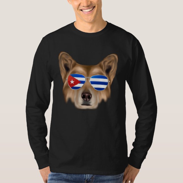 Camiseta Cuban Flag Canaan Dog Dog Cuba Pocket (Anverso)