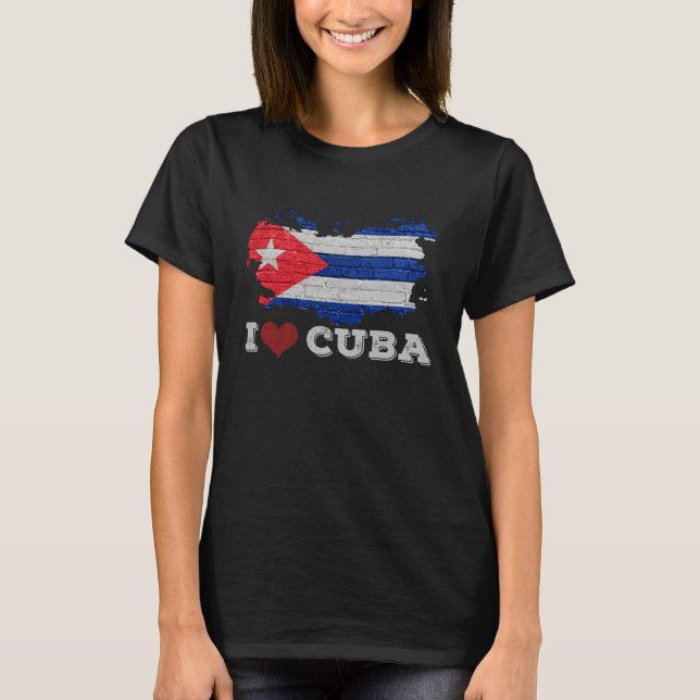 Camiseta Cuban Flag Cuba  Miami Spanish Cuban (Anverso)