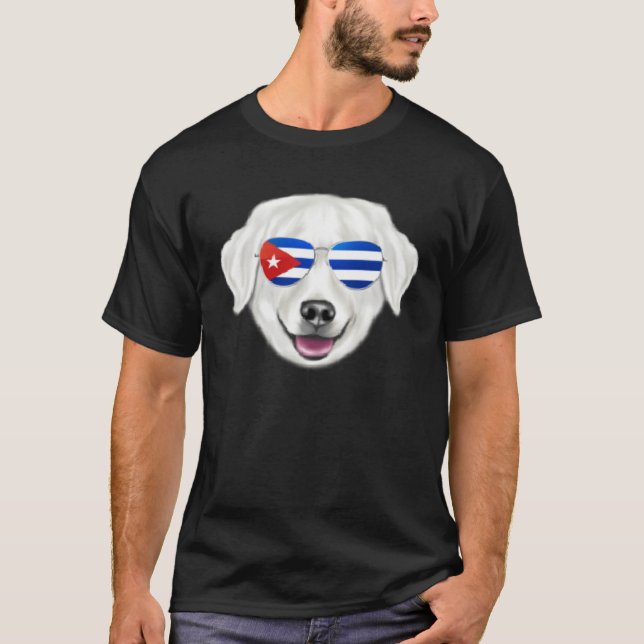 Camiseta Cuban Flag Kuvaszok Dog Cuba Pocket (Anverso)