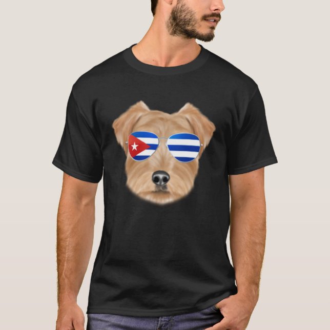 Camiseta Cuban Flag Norfolk Terrier Dog Cuba Pocket (Anverso)