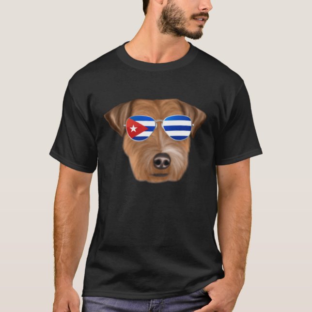 Camiseta Cuban Flag Russell Terrier Dog Cuba Pocket (Anverso)