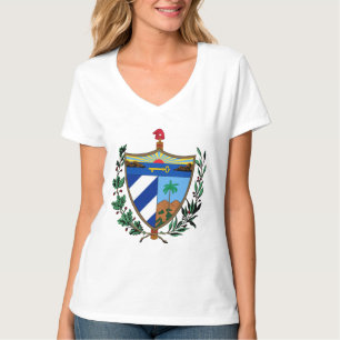 Camiseta cubana del escudo de armas