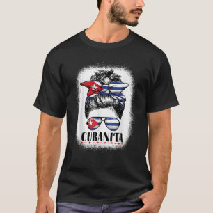 Camiseta Cubanita Messy Bun Mujeres Cuba Chica