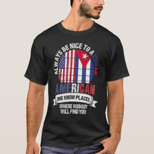 Camiseta Cubano-americano conocemos lugares donde país Cuba