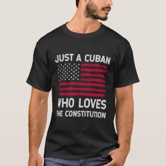 Camiseta Cubano patriótico que ama la Constitución