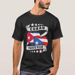Camiseta Cubano portorriqueño medio cubano medio puertorriq