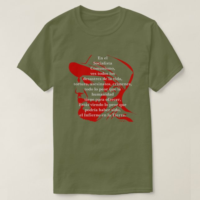 Camiseta Cubano, Socialista y Comunismo (Diseño del anverso)