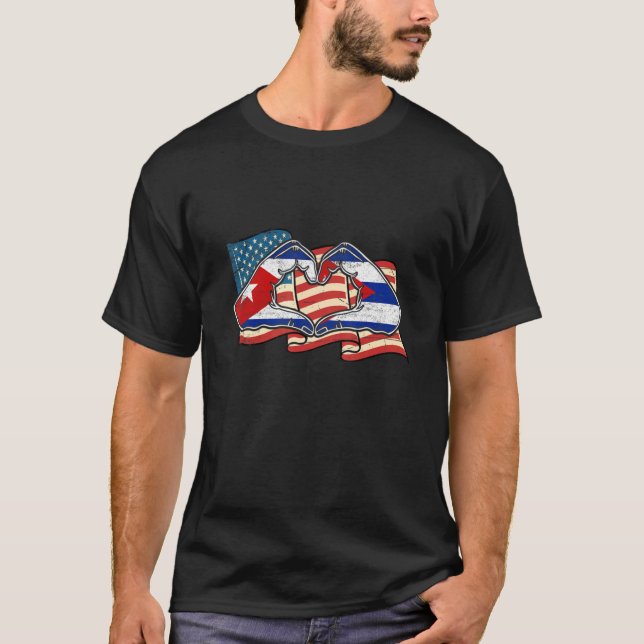Camiseta Cubano Y Vivo En Los Ee Uu (Anverso)