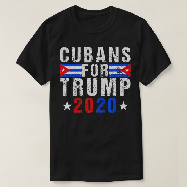 Camiseta Cubans For Trump Cuba Flag US Presidential Electio (Diseño del anverso)