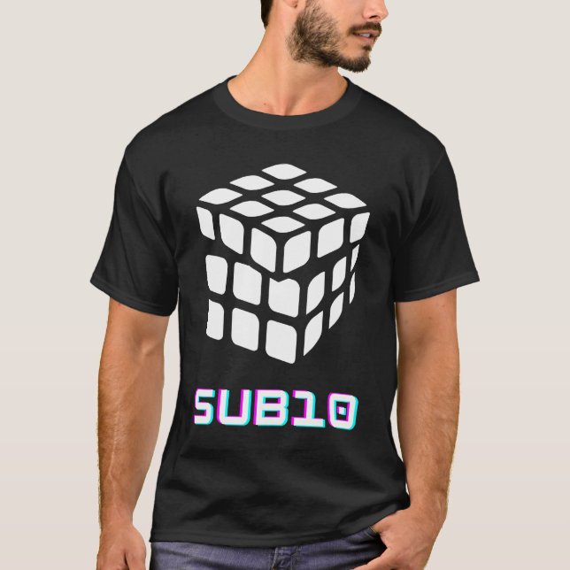 Camiseta Cube Puzzle Solve Time SUB10 (Anverso)