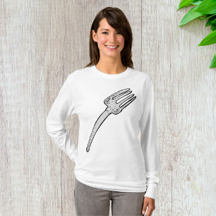 Camiseta Cubertería Rusa Retro de Horquilla Vintage