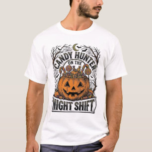 Camiseta Cubeta de dulces de calabaza grabado vintage de Ha