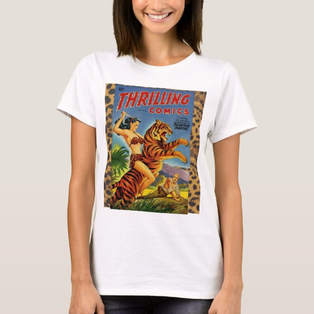 Camiseta Cubierta cómica de la selva del vintage (Anverso)