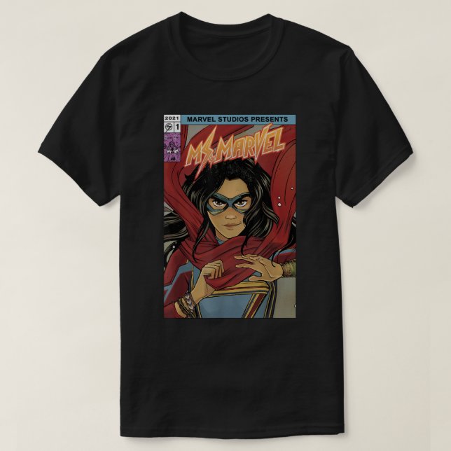 Camiseta Cubierta cómica de Marvel Kamala Khan (Diseño del anverso)