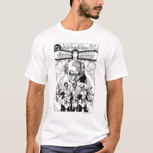 Camiseta Cubierta cómica de tres linternas verdes, blanco y