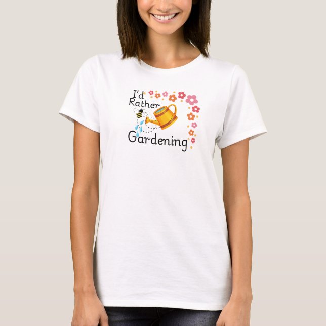 Camiseta Cubierta de agua con diseño floral para "Jardinerí (Anverso)