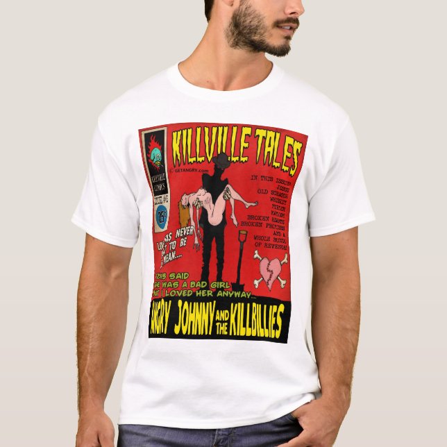 Camiseta Cubierta de cómic de los cuentos de Killville (Anverso)