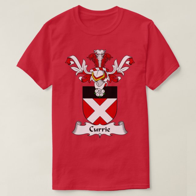 Camiseta Cubierta de Currie de Armas Crest familiar (Diseño del anverso)