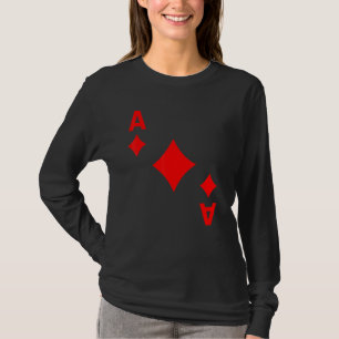 Camiseta Cubierta De Diamantes De Ace Cubierta De Tarjetas 