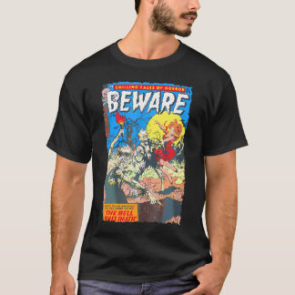 Camiseta Cubierta de historieta de horror: ten cuidado 10