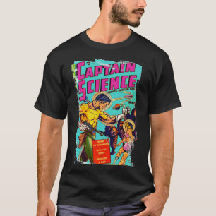 Camiseta Cubierta de historieta del Capitán de Ciencia Worl