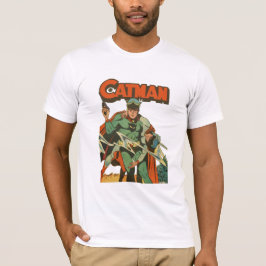 Camiseta Cubierta de historietas de Cat-Man