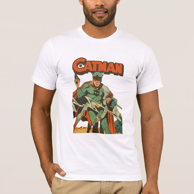Camiseta Cubierta de historietas de Cat-Man (Anverso)