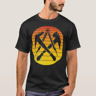 Camiseta Cubierta De La Guilda De Roofers Rótulo Naranja Vi
