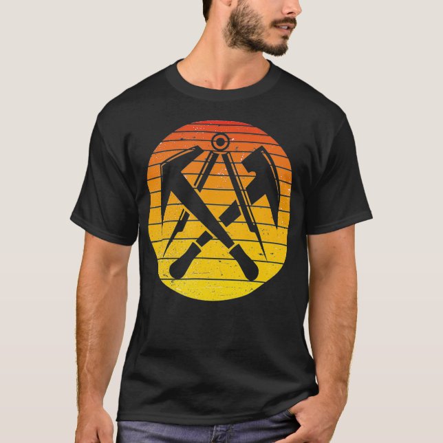 Camiseta Cubierta De La Guilda De Roofers Rótulo Naranja Vi (Anverso)