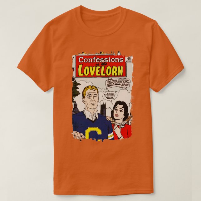 Camiseta Cubierta de libro de historietas rotas Retro Heart (Diseño del anverso)