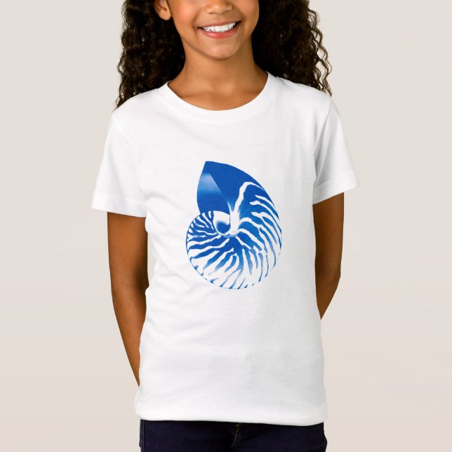 Camiseta Cubierta de Nautilus - azul cobalto y blanco (Anverso)