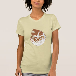Camiseta Cubierta de nautilus - marrón y blanco de cacao