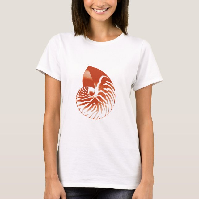 Camiseta Cubierta de Nautilus - terracota y blanco (Anverso)