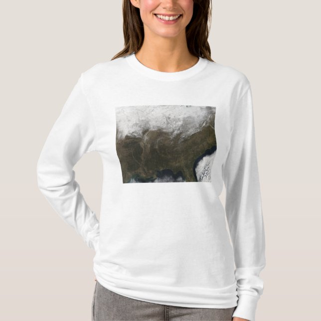 Camiseta Cubierta de nieve sobre Estados Unidos (Anverso)