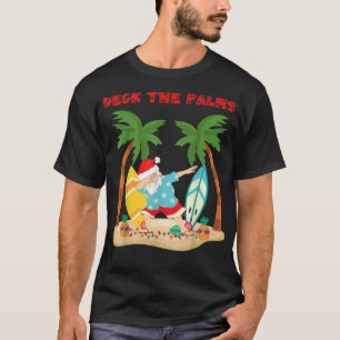 Camiseta Cubierta de palmeras Dabbing Santa - Playa tropica