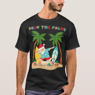 Camiseta Cubierta de palmeras en la playa tropical de Santa