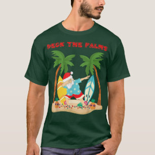 Camiseta Cubierta de palmeras en la playa tropical de Santa