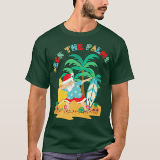 Camiseta Cubierta de palmeras en la playa tropical de Santa
