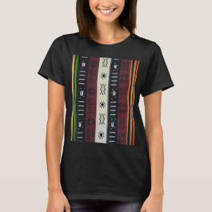 Camiseta Cubierta de paño de lodo africana con bandas multi