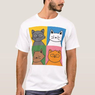 Camiseta Cubierta del álbum de cuatro caras de gato