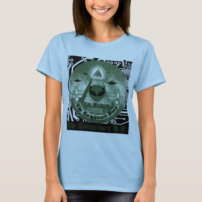 Camiseta cubierta del ep de la conspiración del eloheim (Anverso)