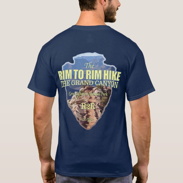 Camiseta Cubierta del Gran Cañón a Rim (punta de flecha) (Reverso)