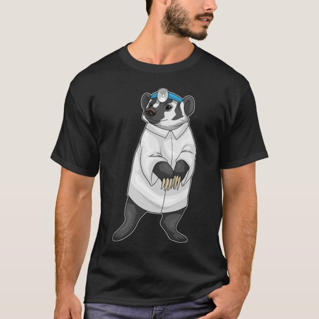 Camiseta Cubierta del Médica del Médica del Badger (Anverso)