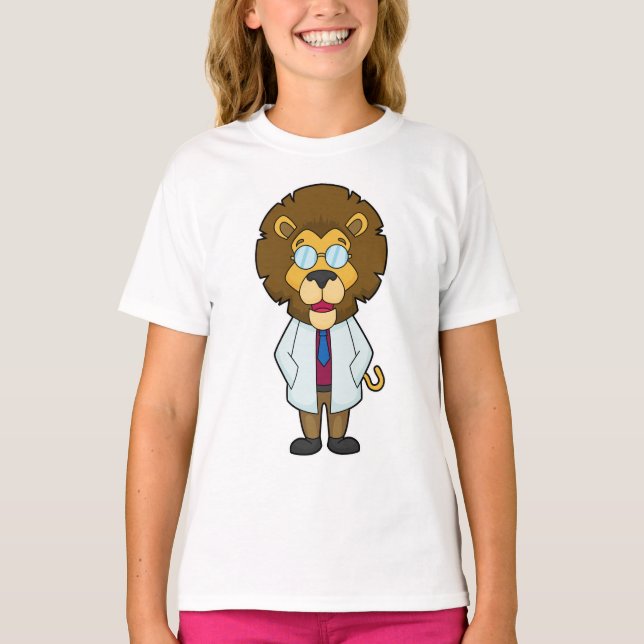 Camiseta Cubierta del Médica del Médica del león (Anverso)
