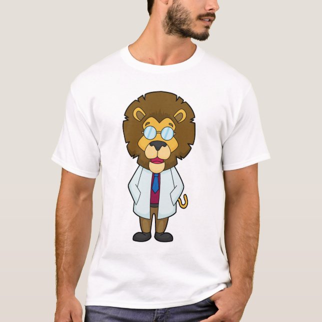 Camiseta Cubierta del Médica del Médica del león (Anverso)