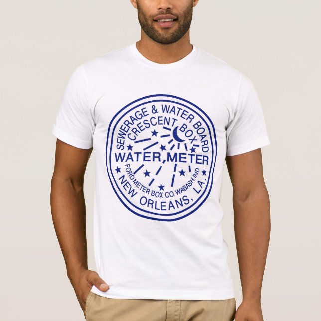 Camiseta Cubierta del medidor de agua de Nueva Orleans  (Anverso)